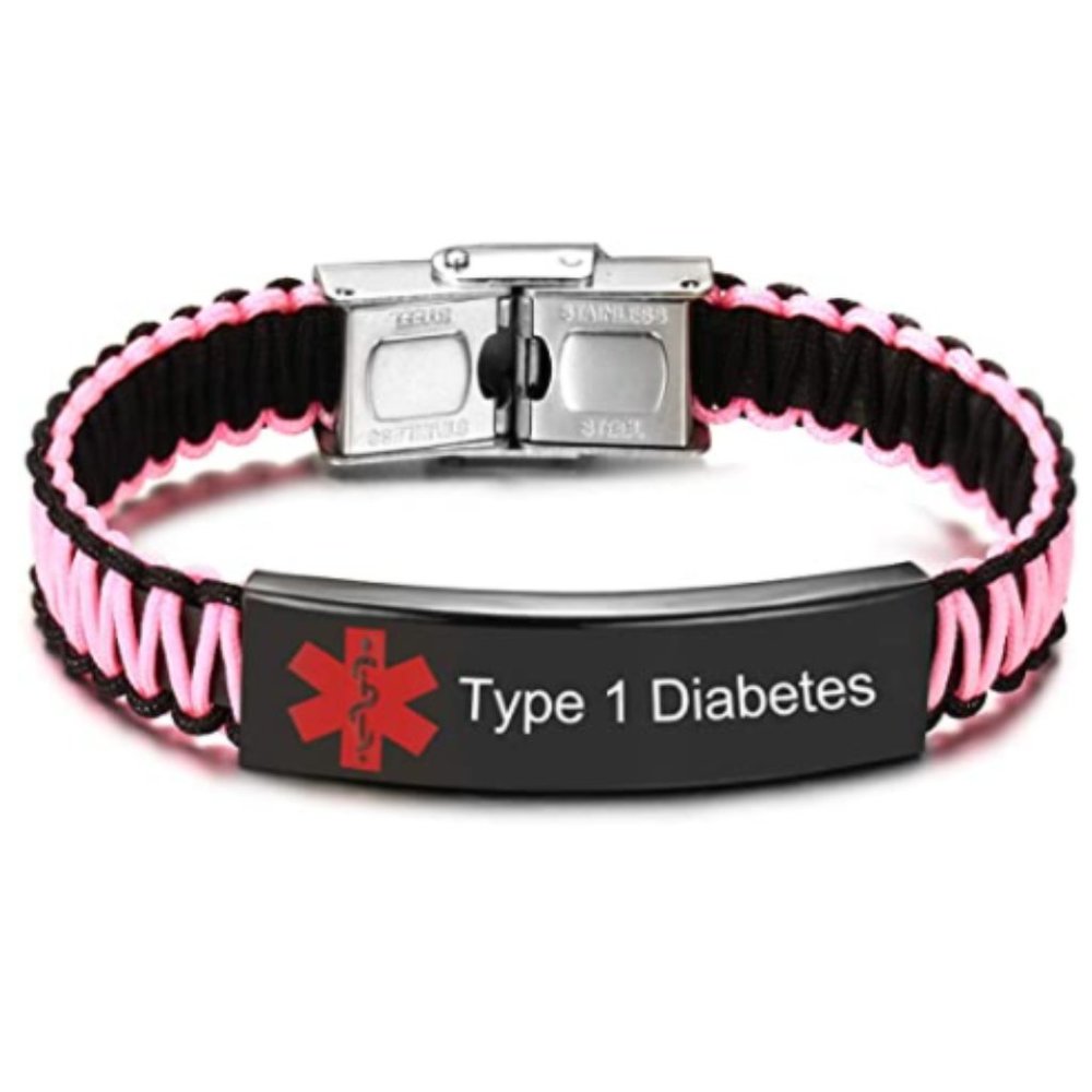 Type 1 Diabetes Medical Alert ID Bracelet